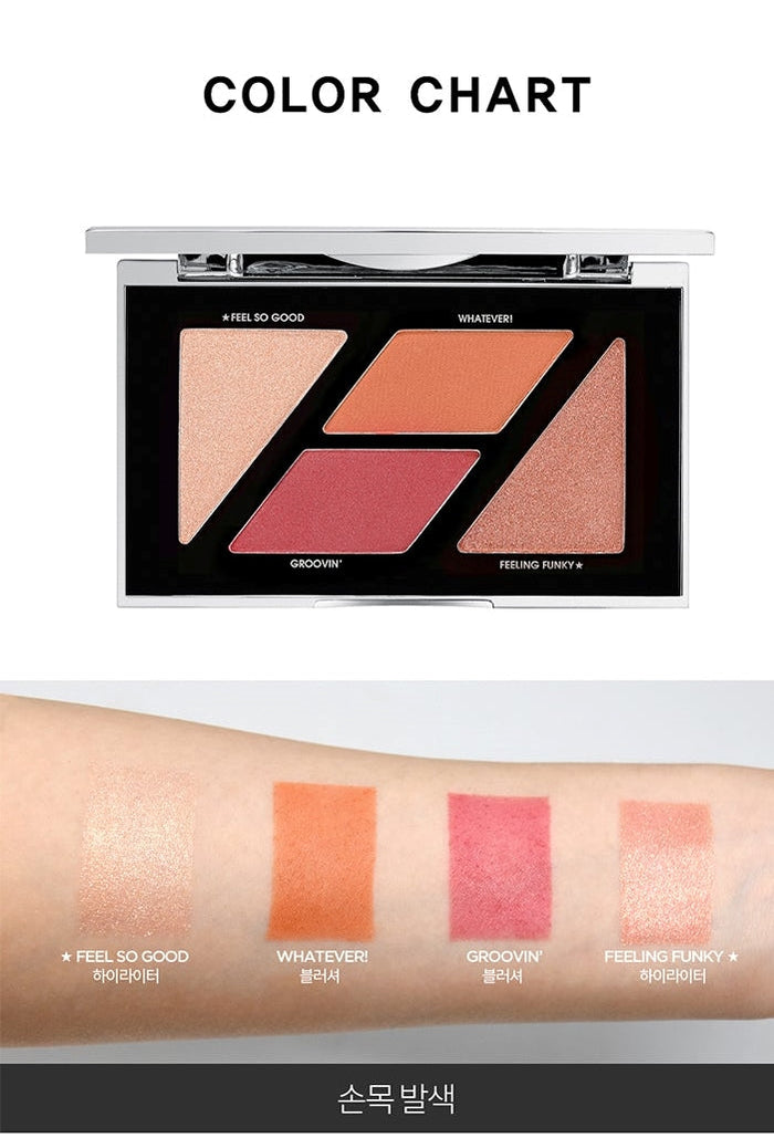 Chunky Funky So Funk Multi Blusher Palette Feel So Good - Korean-Skincare