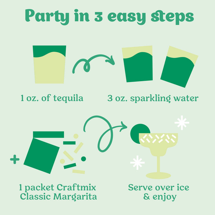 Classic Margarita Cocktail Mixer - 12 Servings
