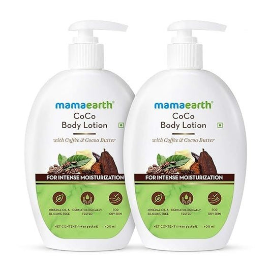 CoCo Body Lotion With Coffee and Cocoa for Intense Moisturization (Pack of 2) - 400ml