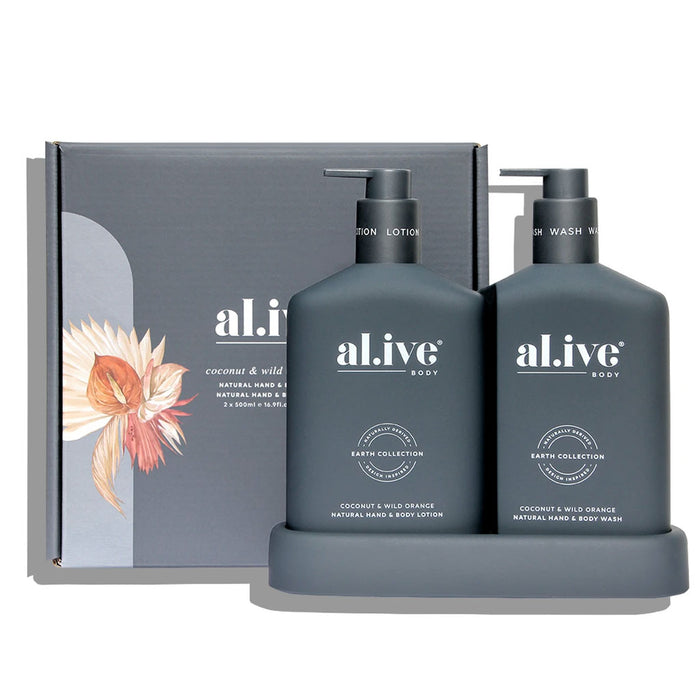 al.ive body Coconut & Wild Orange - Hand & Body Wash/Lotion Duo