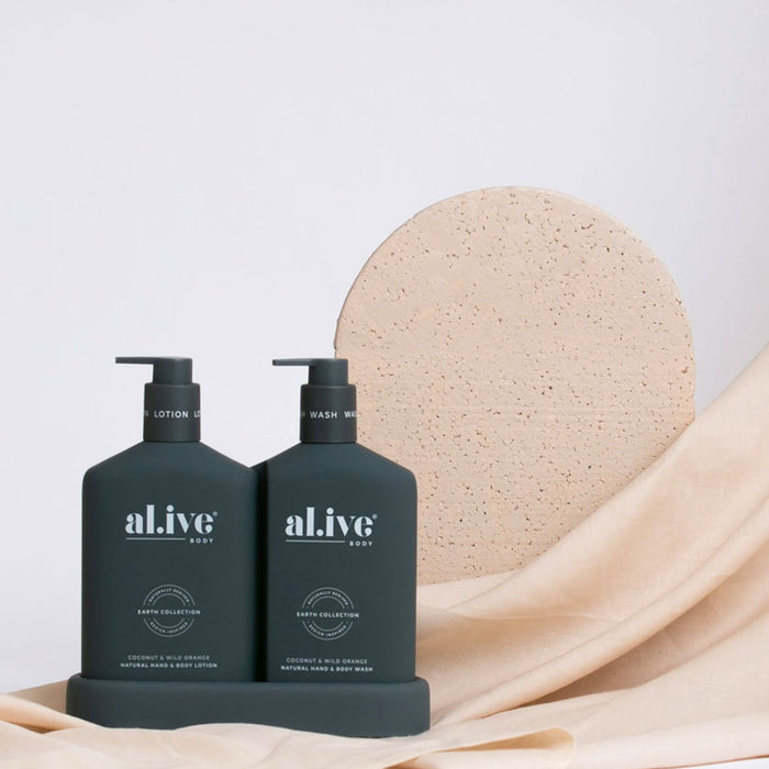 al.ive body Coconut & Wild Orange - Hand & Body Wash/Lotion Duo Nudie Glow Australian Beauty & Skin Care