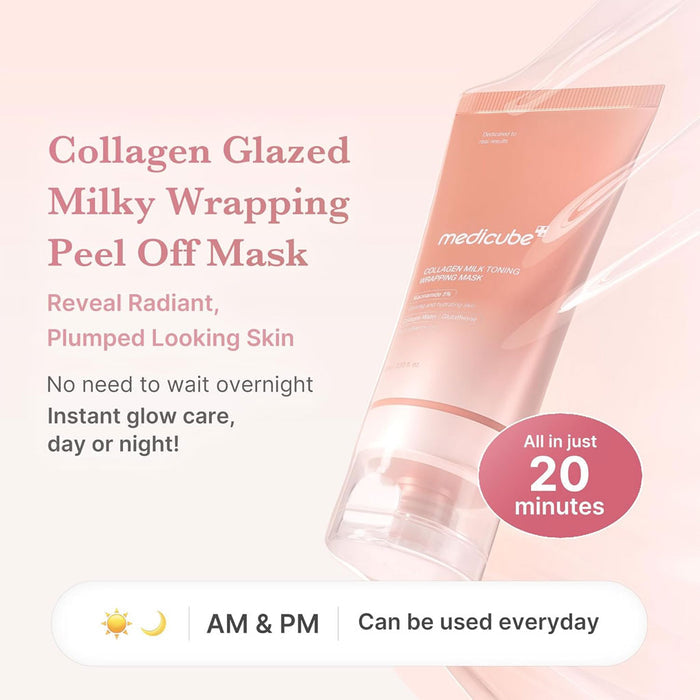 Medicube Collagen Milk Toning Wrapping Mask Nudie Glow Australia