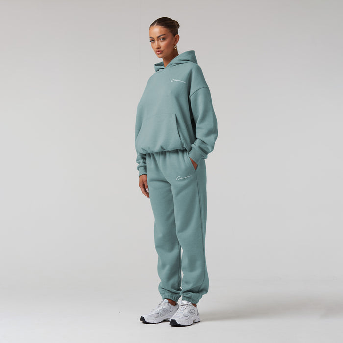 Women's  Dark Sage Core Signature Tracksuit  Closure London  Front View