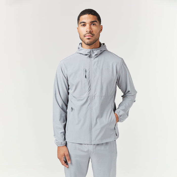 Men's  Mid Grey Cut & Sew Training Jacket  Closure London  Front View