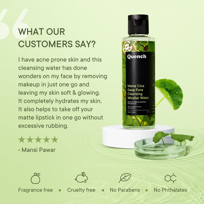 Deep Pore Cleansing Micellar Water with Cica Herb Repair - 145 ML (Bonus)