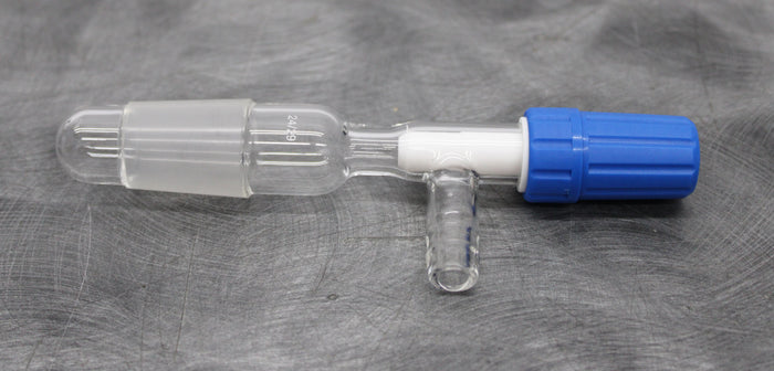 Dessicator Boroscilicate Glass Valve Stopcock 24/29 with 1 Inch Hose Barb
