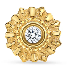 Diana 14K Gold Threadless Top with Gemstone
