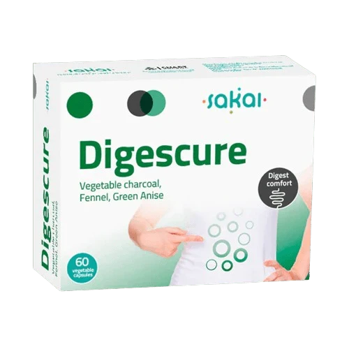 Digescure Vegetable Charcoal, Anise Green, Fennel Digest Comfort, 30 Capsules