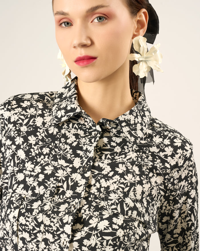 Ditsy Floral Shirt Dress