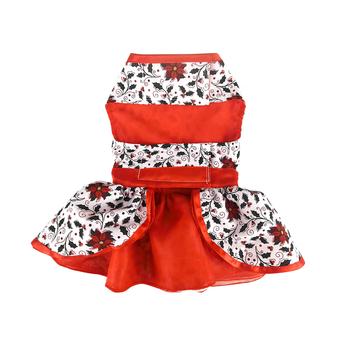 Doggie Design Holiday Holly Dog Dress With Leash