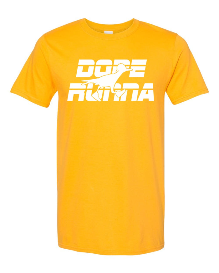 DOPE RUNNA "DA CITY" T-SHIRT - Gold X White