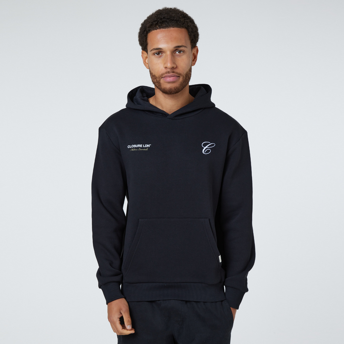 Double Logo Hoodie | Black