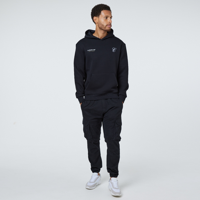 Double Logo Hoodie | Black