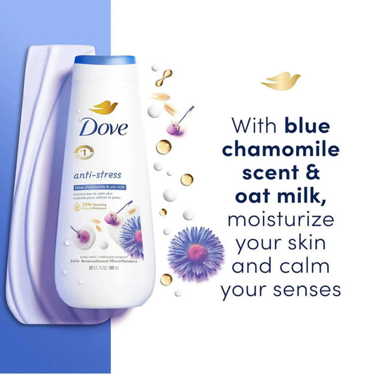 DOVEDove Anti-Stress Blue Chamomile & Oat Milk Body Wash 591mlMood Arabia