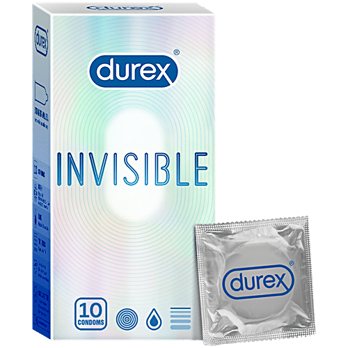 Durex Invisible Ultra Thin Condoms, 10 Pieces - Makkah Pharmacy