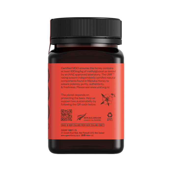 Egmont Honey Monofloral Manuka Honey 20+ UMF 830+MGO - 500g Egmont