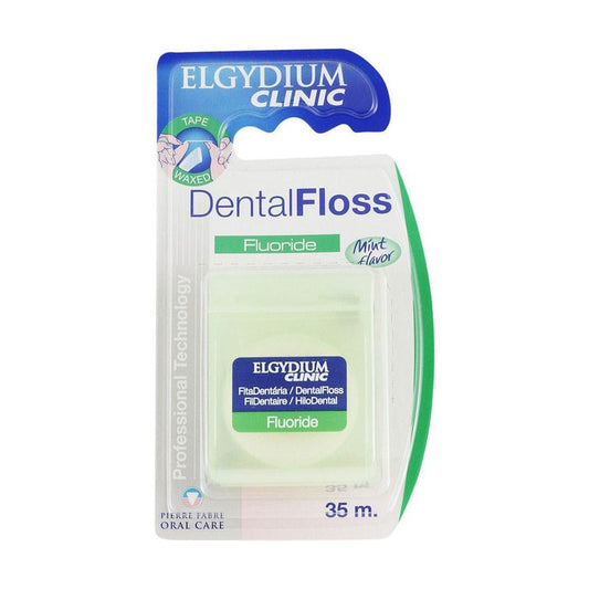 Elgydium Clinic 35m Dental Floss Mint Flavor with Fluoride, 1 Piece - Makkah Pharmacy