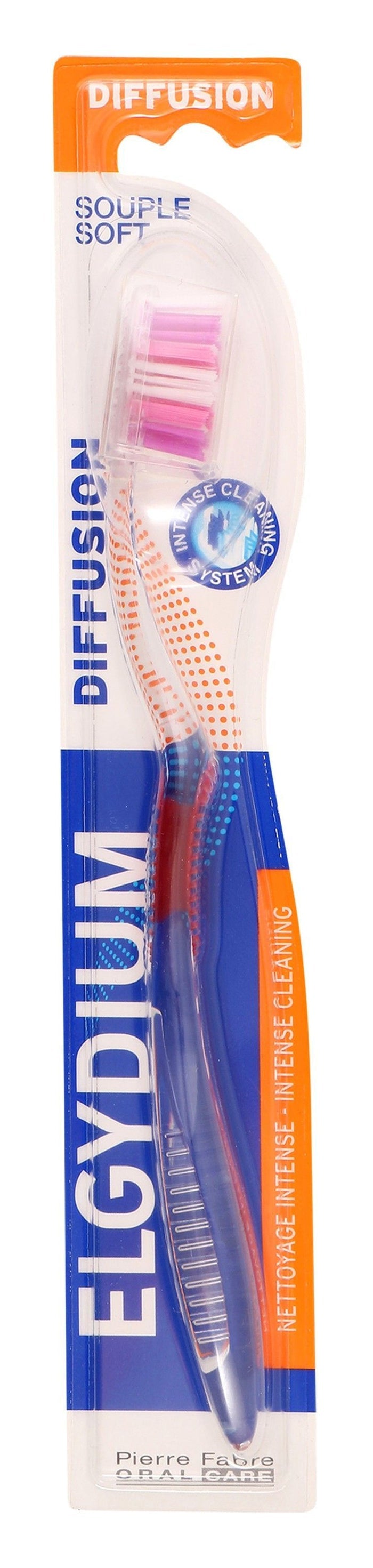 Elgydium Diffusion Red Soft Toothbrush, 1 Piece - Makkah Pharmacy