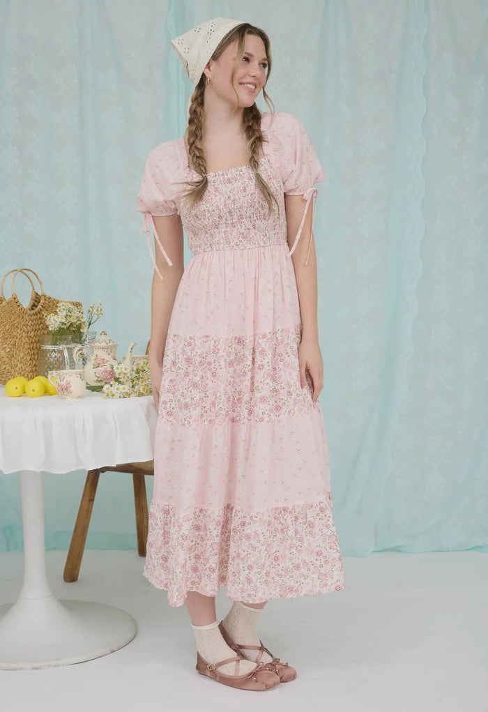Eli - Floral Smocked Puff Sleeve Dress