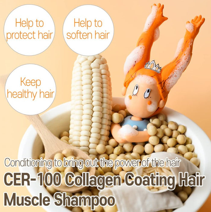 Elizavecca CER-100 Collagen Coating Hair A+ Muscle Shampoo, 16.9 fl oz / 500ml