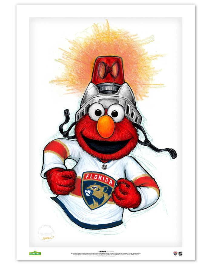 Elmo Loves Goals! x NHL Panthers Limited Edition Art Print
