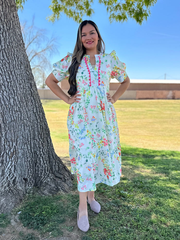 Emma Floral Tiered Dress