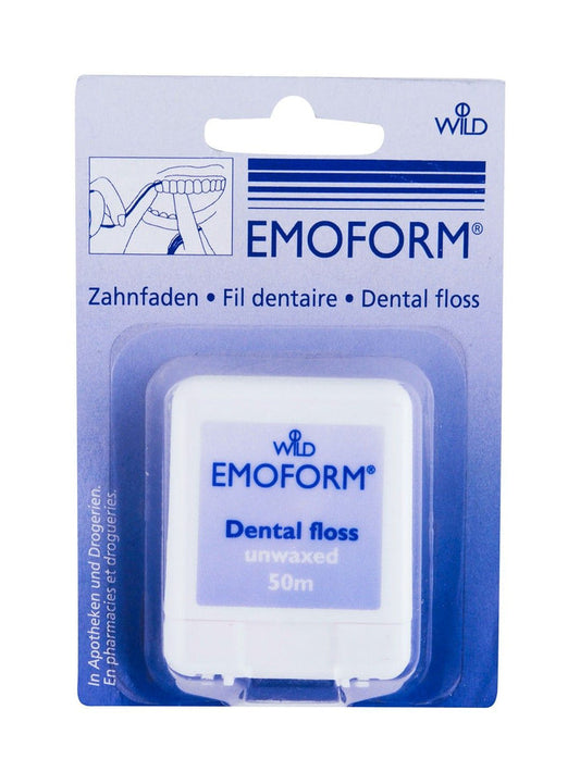 Emoform Unwaxed Dental Floss (50m), 1 Piece - Makkah Pharmacy