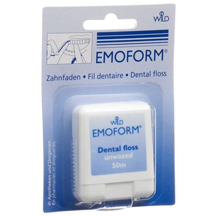 Emoform Unwaxed Dental Floss (50m), 1 Piece - Makkah Pharmacy