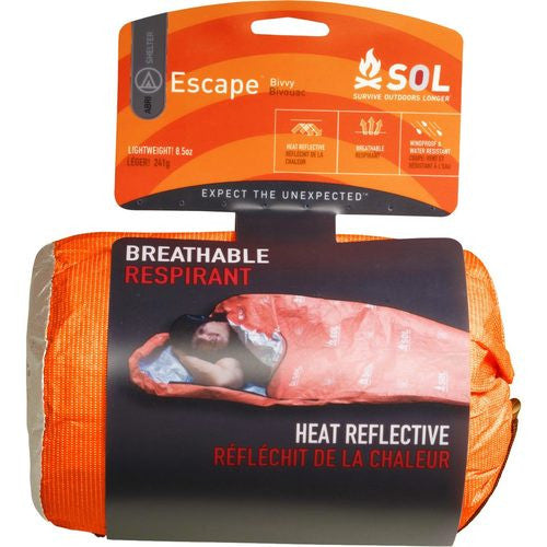 Escape Breathable Bivvy, front of packaging