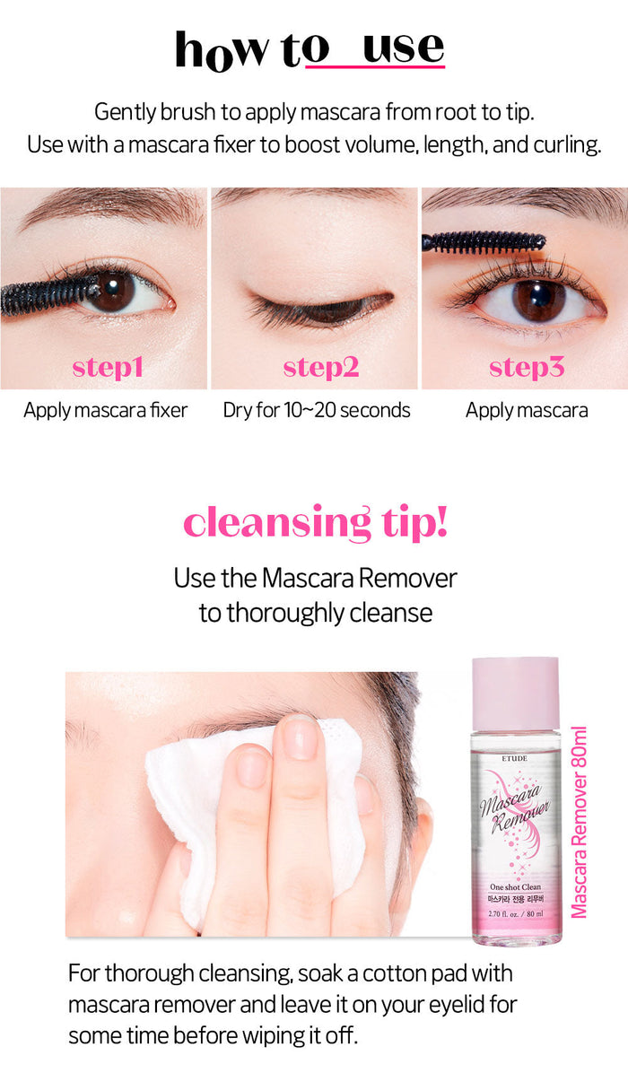 Etude Mascara Remover One Shot Clean 80ml
