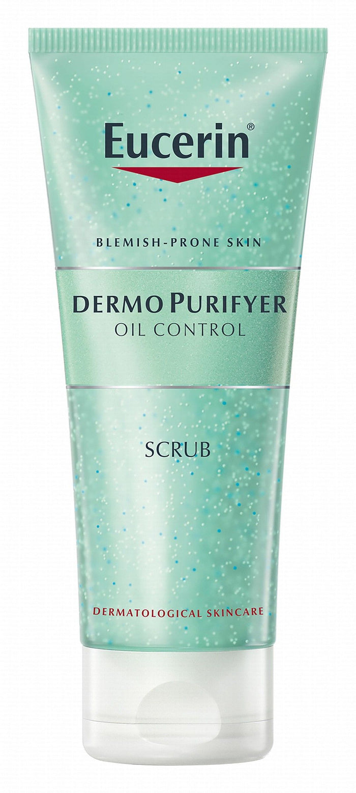 Eucerin DermoPurifyer Oil Control Facial Scrub for Blemish Prone Skin, 100ml - Makkah Pharmacy