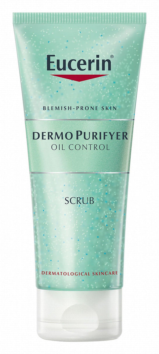 Eucerin DermoPurifyer Oil Control Facial Scrub for Blemish Prone Skin, 100ml - Makkah Pharmacy