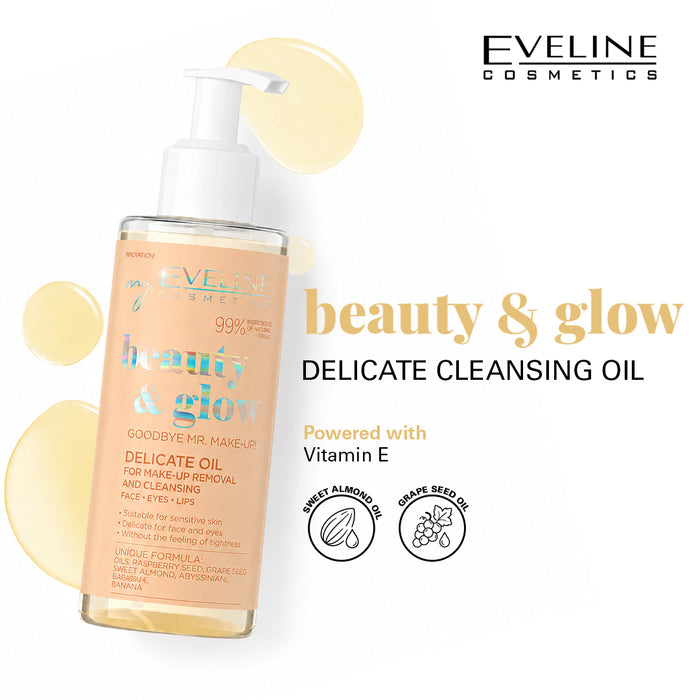 Eveline Cosmetics Beauty & Glow Delicate Make-Up Removing And Cleansing Oil 145 ml