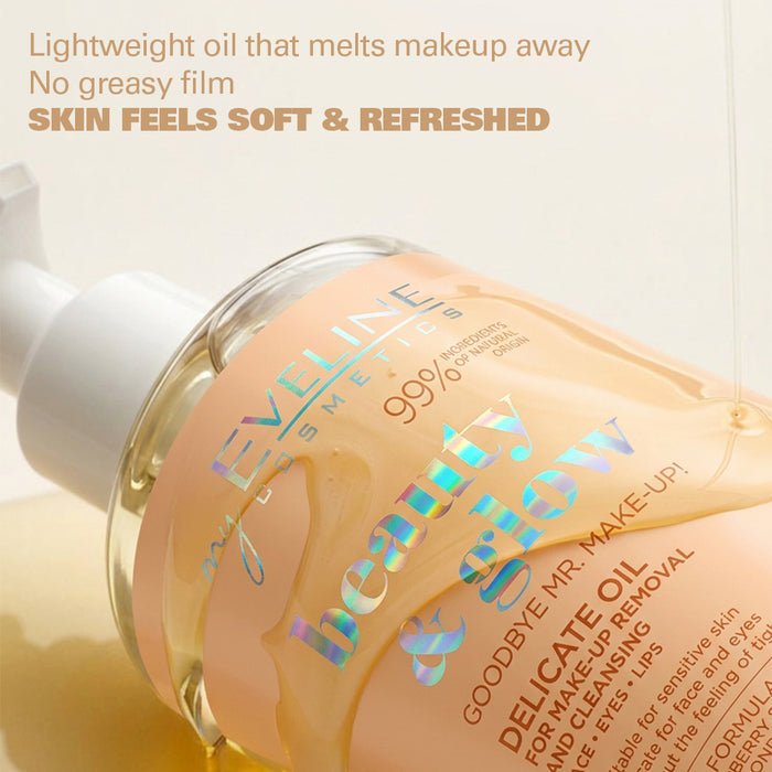 Eveline Cosmetics Beauty & Glow Delicate Make-Up Removing And Cleansing Oil 145 ml