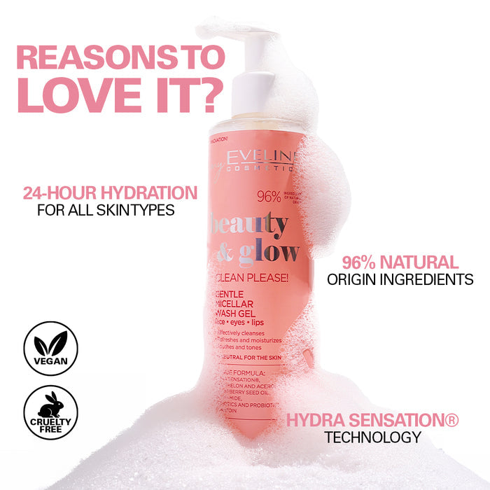 Eveline Cosmetics Beauty & Glow Micellar Face Cleansing Gel 200 ml