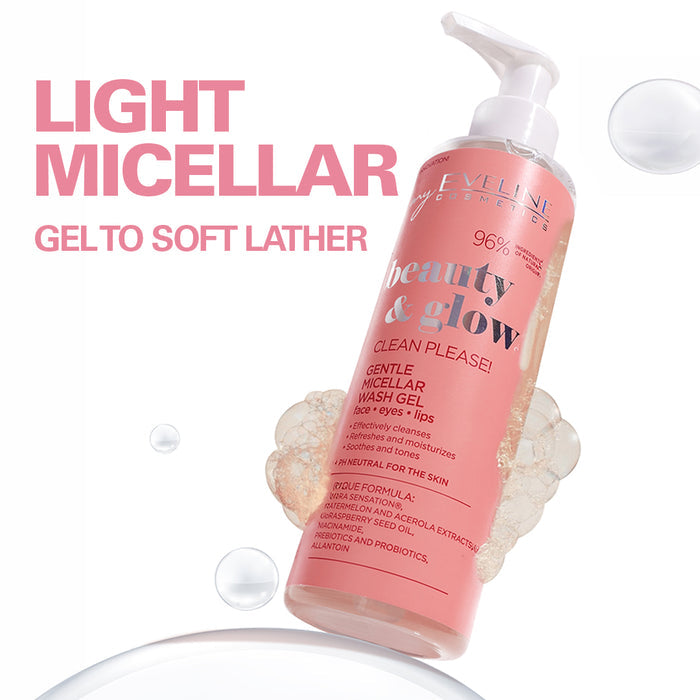 Eveline Cosmetics Beauty & Glow Micellar Face Cleansing Gel 200 ml