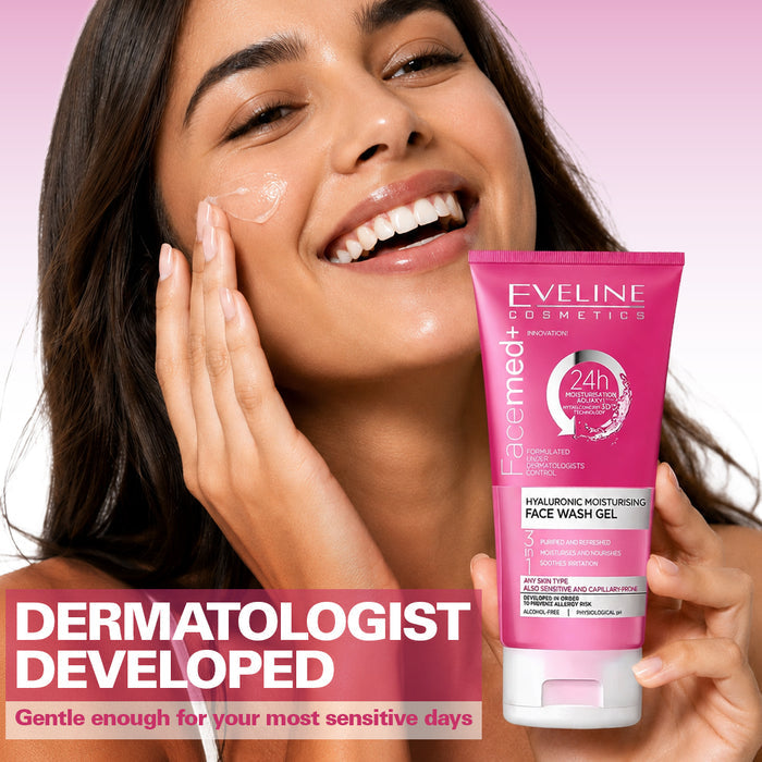 Eveline Cosmetics Facemed+ Hyaluronic Face Wash Gel 150 ml