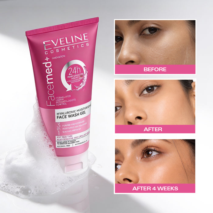 Eveline Cosmetics Facemed+ Hyaluronic Face Wash Gel 150 ml