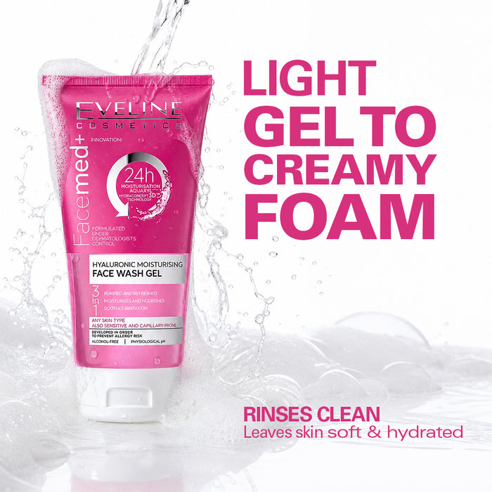Eveline Cosmetics Facemed+ Hyaluronic Face Wash Gel 150 ml