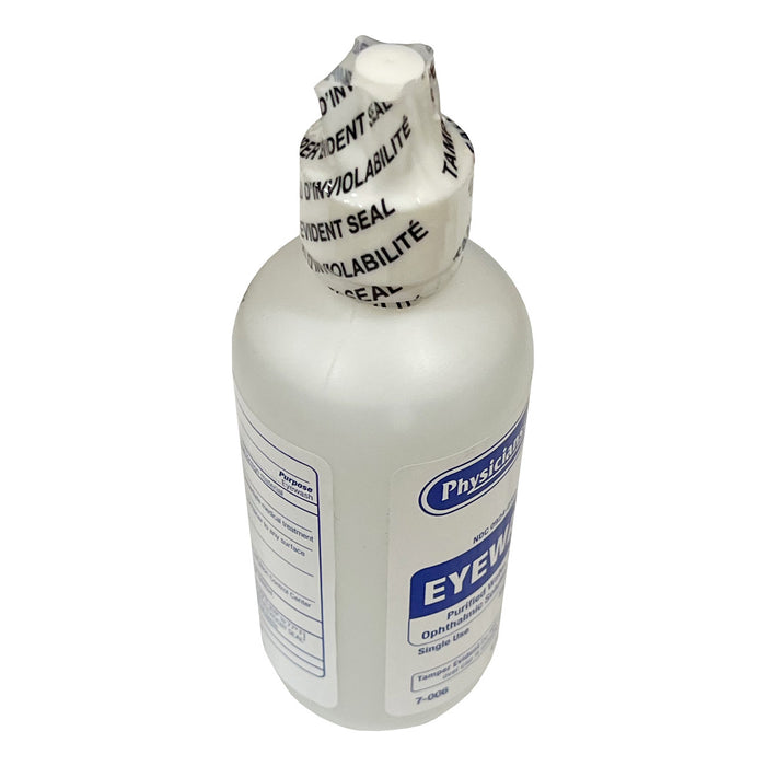 Eyewash, side of bottle
