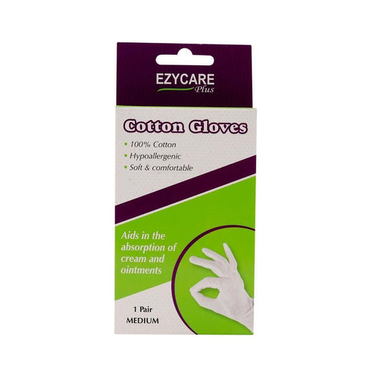 Ezycare Plus Cotton Gloves Pair Medium - Makkah Pharmacy