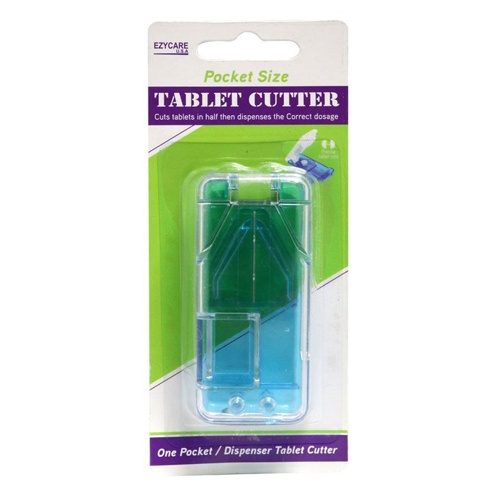 Ezycare Plus Green Pocket Size Tablet Cutter Dispenser, 1 Piece - Makkah Pharmacy