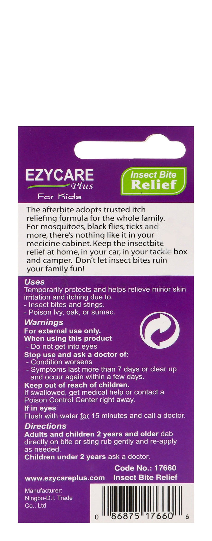 Ezycare Plus Insect Bite Relief Cream for Kids, 15ml - Makkah Pharmacy