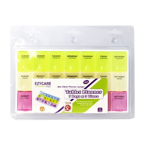 Ezycare Plus One Tablet Planner Large 7 Days x 3 Times - Makkah Pharmacy