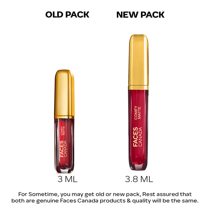 FACES CANADA Comfy Matte Liquid Lipstick - Getting Ready 02, 3.8 ml | Comfortable 10HR Longstay | Intense Matte Color | Almond Oil & Vitamin E Infused | Super Smooth | No Dryness | No Alcohol