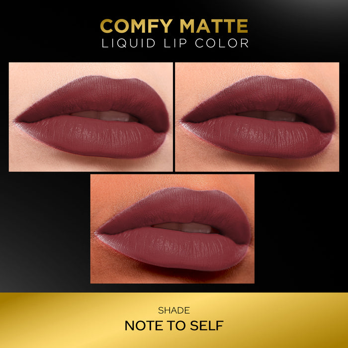 FACES CANADA Comfy Matte Liquid Lipstick - Note To Self 07, 3.8 ml | Comfortable 10HR Longstay | Intense Matte Color | Almond Oil & Vitamin E Infused | Super Smooth | No Dryness | No Alcohol
