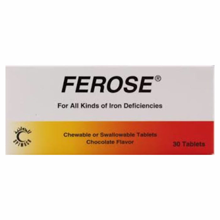 Ferose 100mg Chewable Tablets 30's