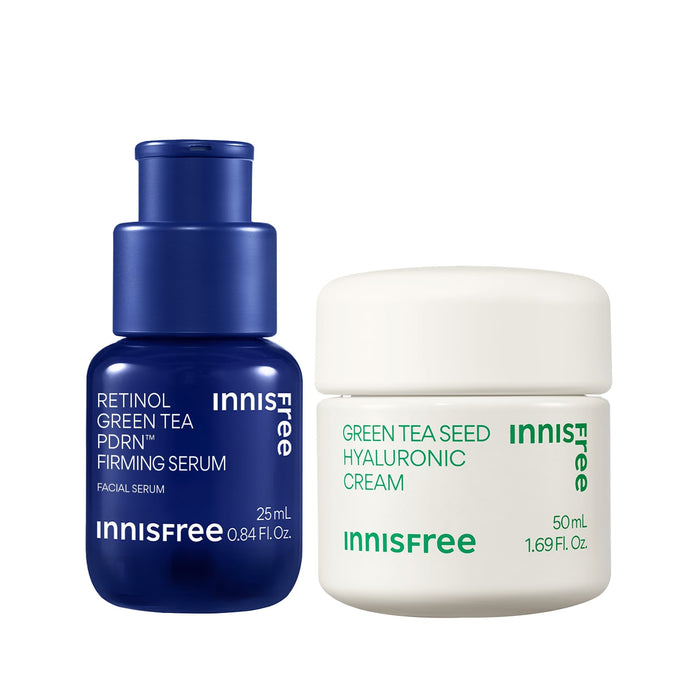 Firm + Hydrate Duo packshot: Green Tea PDRN™  Serum and green tea cream