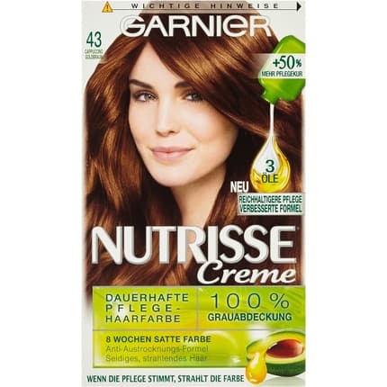 Garnier Nutrisse Crème Hair Dye – Golden Brown with Fruit Oils