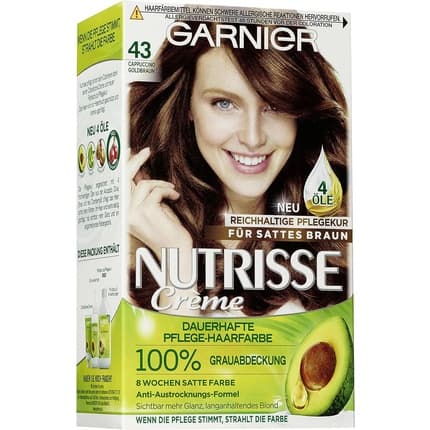 Garnier Nutrisse Crème Hair Dye – Golden Brown with Fruit Oils